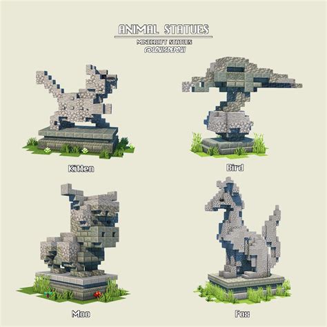 Image result for Minecraft Cartoon Cat Scary Statue Build Tutorial