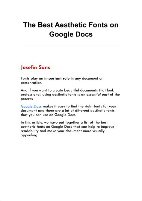 The Best Aesthetic Fonts on Google Docs in 2024