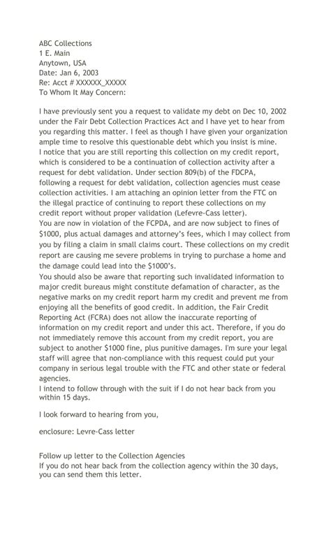 Debt Collection Validation Letter 的图像结果