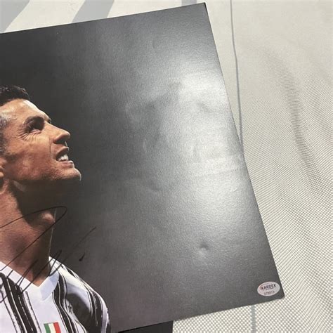 2022 WOW Authentic Cristiano Ronaldo 尤文图斯 C罗 签字 签名 海报 照片 KARDEX公司签名鉴定认证 ...