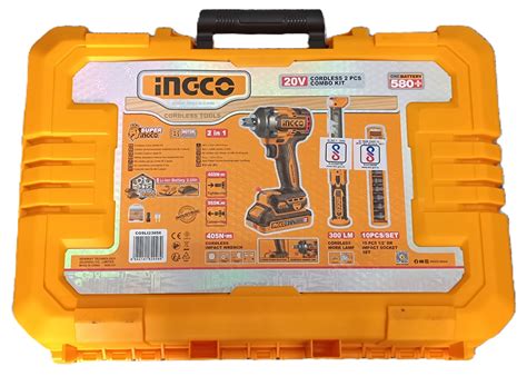 INGCO 20V Cordless Impact Wrench 1/2" Combo Kit (Model COSLI23056 ...