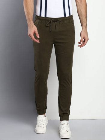 Men's Straight Fit Cotton Joggers (Olive) – DENNIS LINGO