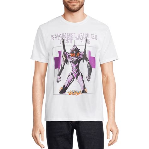 Neon Genesis Evangelion Anime Mens Big Mens Graphic T-Shirts, 2-Pack ...