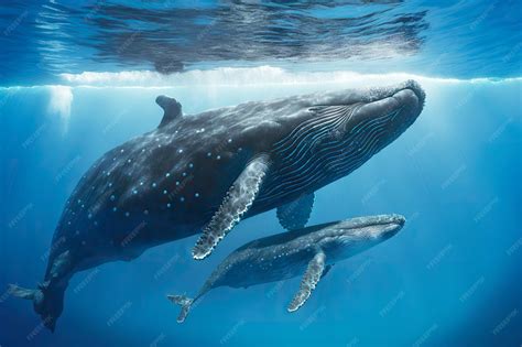 Baby Humpback Whales Underwater