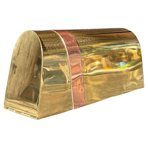 Vintage Coastal Tagged Spanish Sarreid Brass and Copper Mailbox For ...