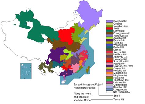 Map of Chinese subgroups by language. : r/LinguisticMaps
