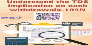 TDS implication on cash withdrawals – Section 194N