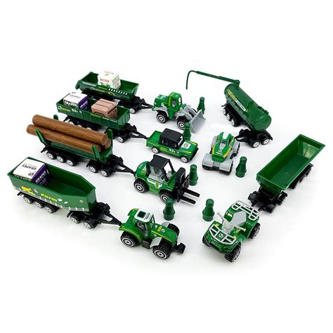 Buy Kid's Farm Toys Tractor Trailer Trucks Vehicle Playset Grain Loader ...