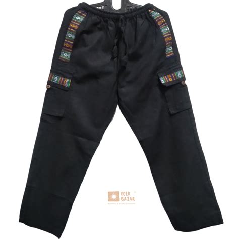 Unisex Black Cargo Pant – Folk Bazar