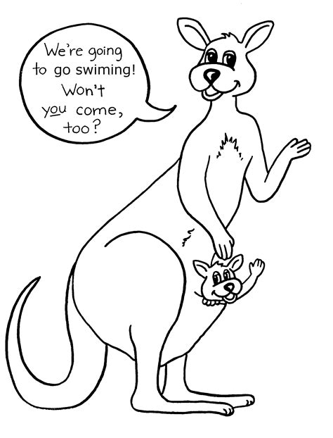 Free Printable Kangaroo Coloring Pages For Kids