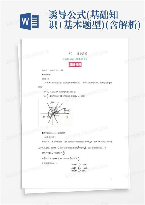 诱导公式 的图像结果