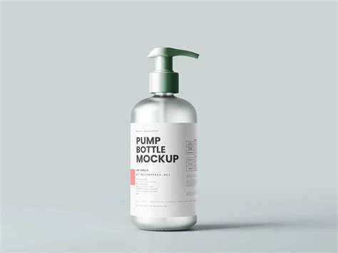 5 Free Frosted Glass Pump Bottle Mockup PSD Files - Good Mockups