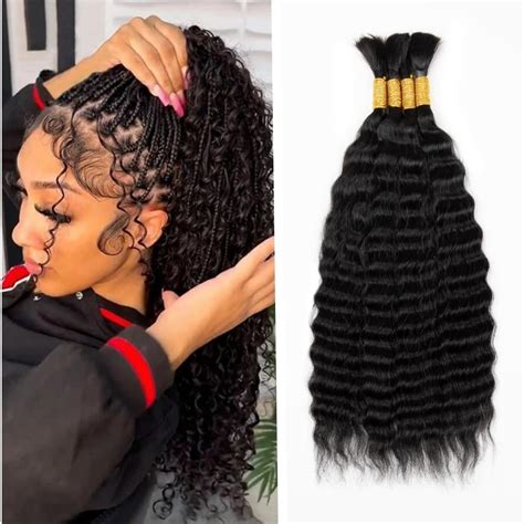 Amazon.com : TOPBULK Super Wave Human Braiding Hair Wet and Wavy Human ...
