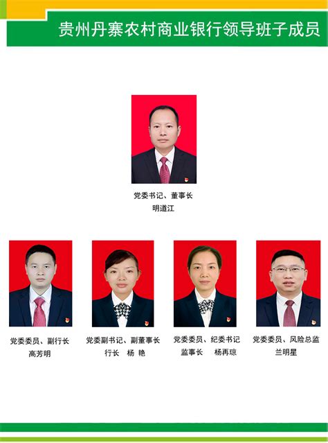 贵州丹寨农村商业银行领导班子成员
