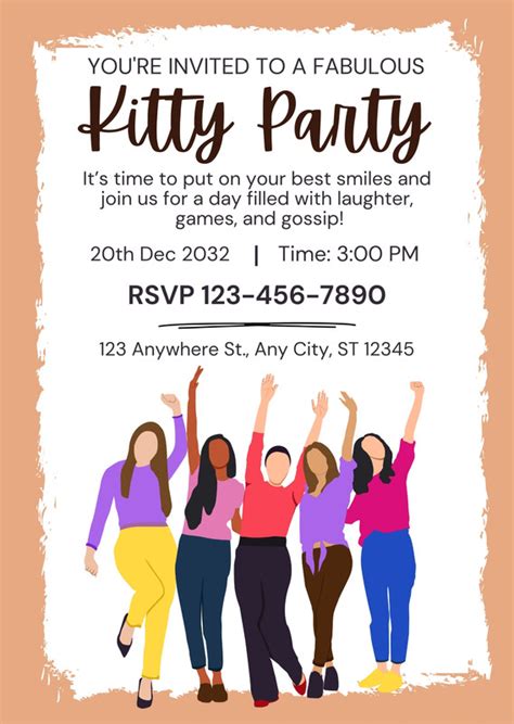 Free Customizable Kitty Party Invitation Card Templates | Canva