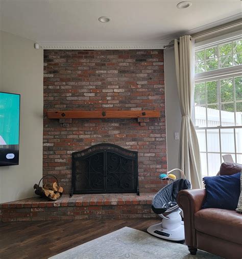Red Brick Fireplace