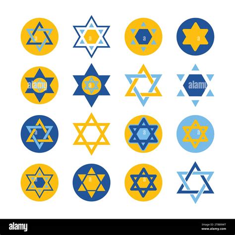 Star Of David Colorful Icon Set Jewish Symbol Stock Vector Image & Art - Alamy