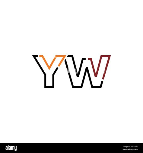Letter Yw Wy Monogram
