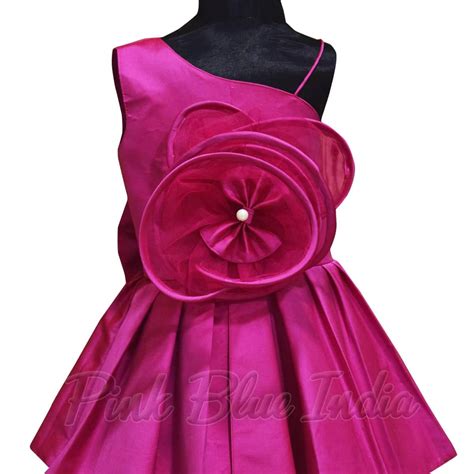 Pleated Gown - Buy Baby Girl Pink Pleated Dress Online