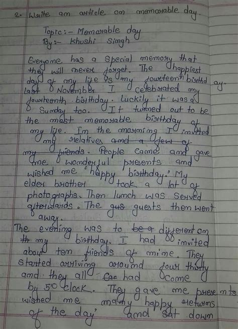 [Answered] the memorable day in my life essay - Brainly.in