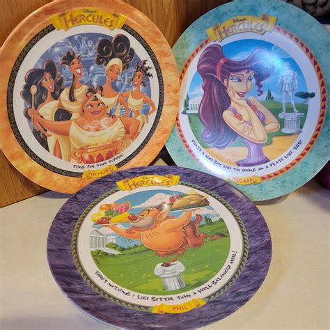 Vintage Mcdonalds Disney Hercules Plates 1997. Collectibles - Etsy