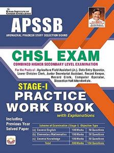 APSSB CHSL Exam Stage 1 Practice Work Book with Explanations Including ...