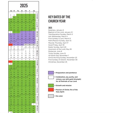 Liturgical Calendar 2025 Printable - template.insidethehood.com