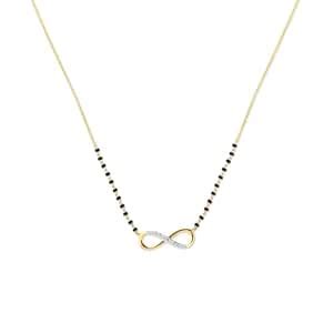 Buy Mia by Tanishq Yellow Gold and Diamond Infinite Love Mangalsutra ...