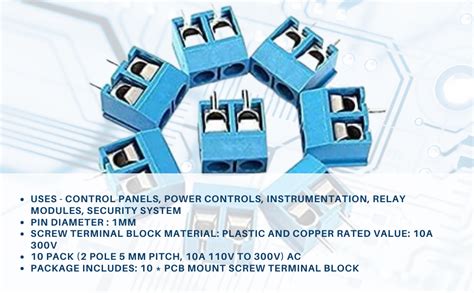 PGSA2Z® 2 Pin spliceable PCB Terminal Block Connector Screw Terminal ...