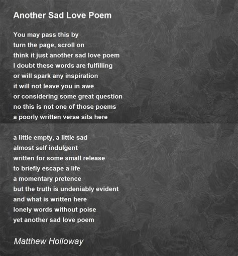 Depressed Love Poems
