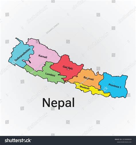 Nepal geographical map