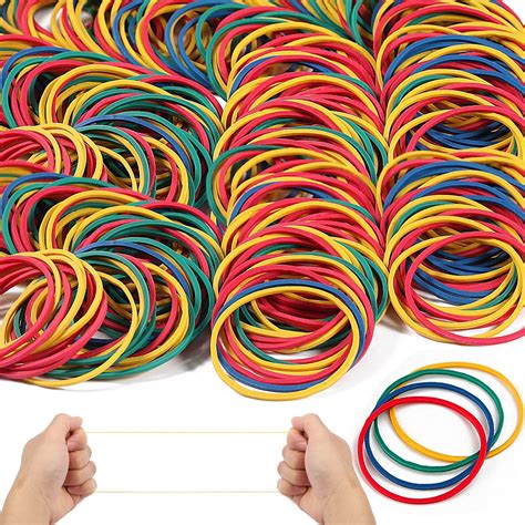 1300 Pcs Coloured Elastic Bands Strong Rubber Bands 450g Stretchable ...