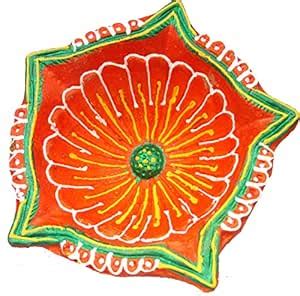 Buy Suninow Handpainted Terracotta/Earthen Clay Decorative Big Diwali ...