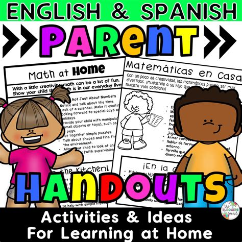 Parent Handouts for Preschool Home to School Connection (English and ...
