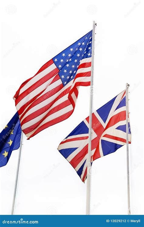 American British State Flags Stock Photo - Image of partnership, flags ...