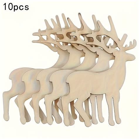 Buy 10 Pcs Wooden Reindeer for Christmas & Home Decoration on Cliths