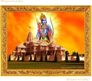 Lord SHRI RAM AYODHYA MANDIR in an Hardboard (12.6x16)in Paper Print ...