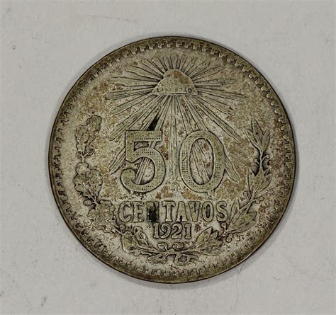 1921 M Mexico Silver 50 Centavos Coin KM#447 – J Robinson Rare Coins