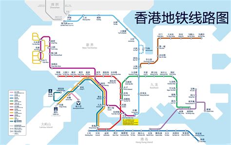 香港地铁线路图Mass Transit Railway-绿野各地-绿野各地-绿野户外网
