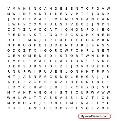 "The Pigman" by Paul Zindel Word Search