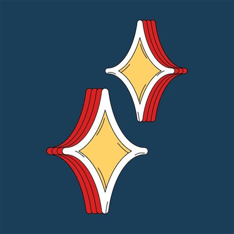 Gele fonkelende sterren sticker vector | Gratis Vector