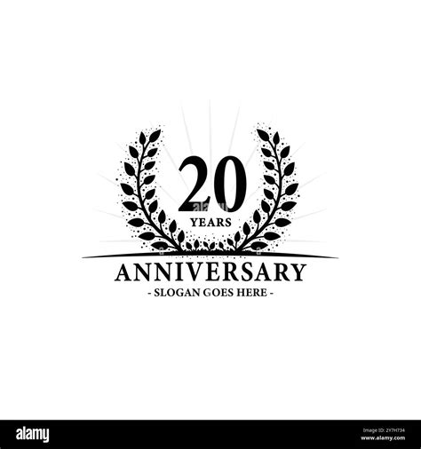 20 years celebrating anniversary logo. 20th years anniversary design ...