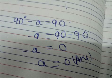 find the complementary angle of 90 - X degree - Brainly.in