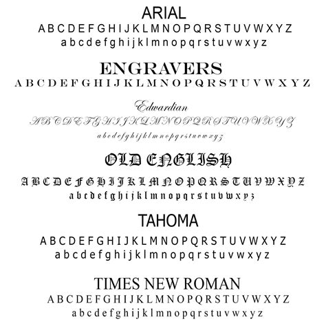 Engraving Font Types at Erminia Heavner blog