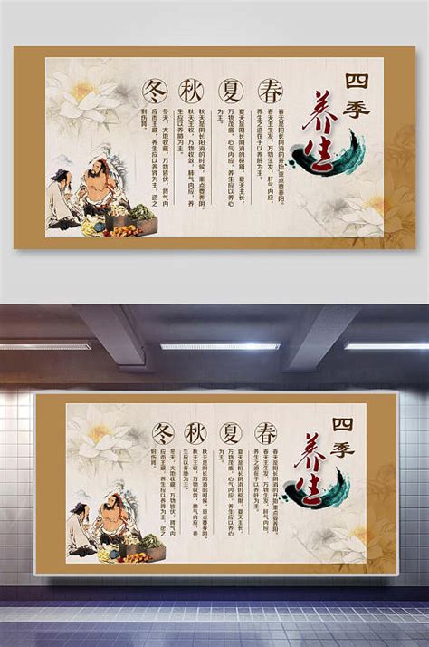 中医医院 中医文化四季养生挂图宣传展板模板下载-编号741027-众图网