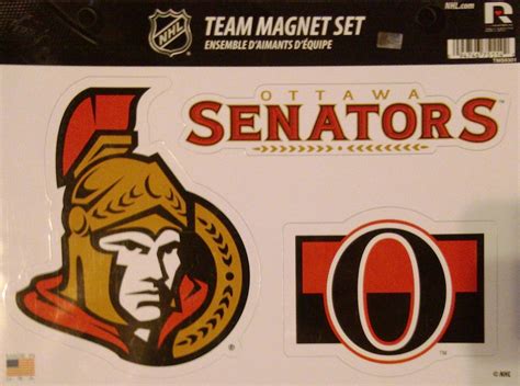 NHL Senators Team Magnet Sheet, 9" x 5" x 0.2", Team Logo : Amazon.in ...