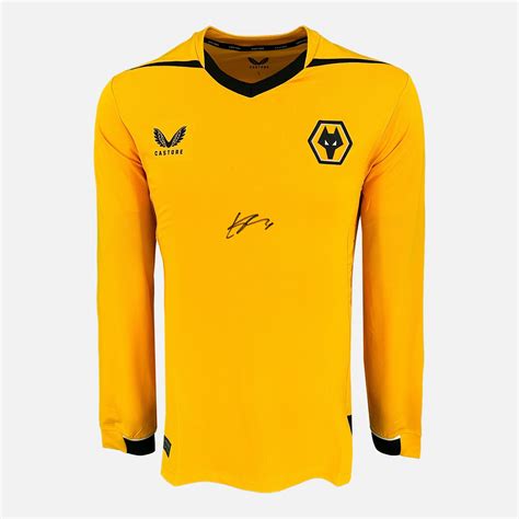 Hwang Hee-Chan Signed Wolves Shirt 2022-23 Home [Front]