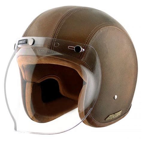 Axor Retro Jet Leather Forest Open-Face Helmet-Green – SapMotors