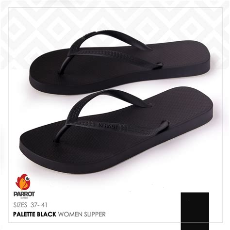 Black Slipper - Parrot Slippers