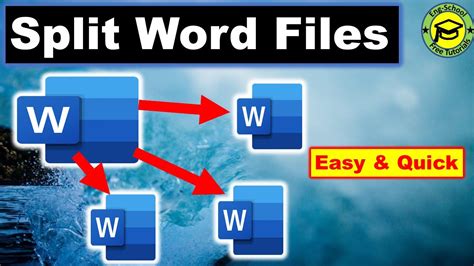 Image result for How to Split a Word File into Multiple Files